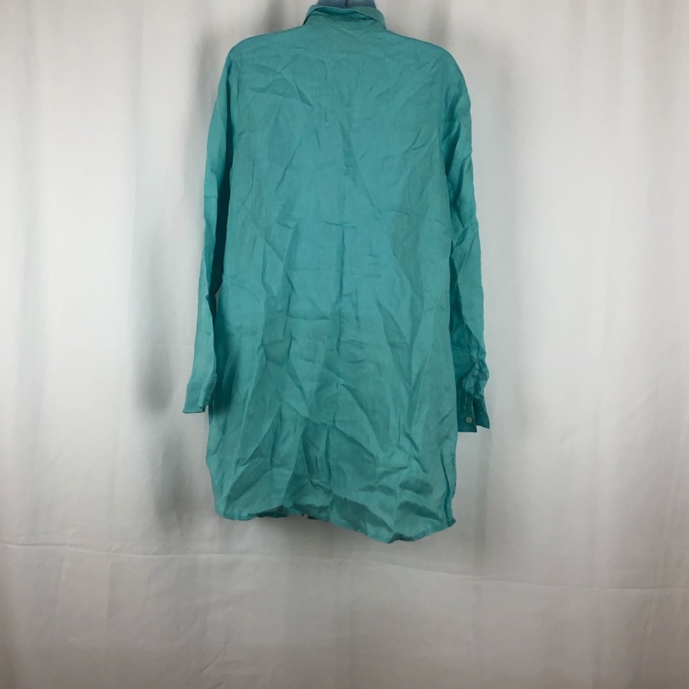J.Jill Linen Collared Button Front Tunic M - image 2